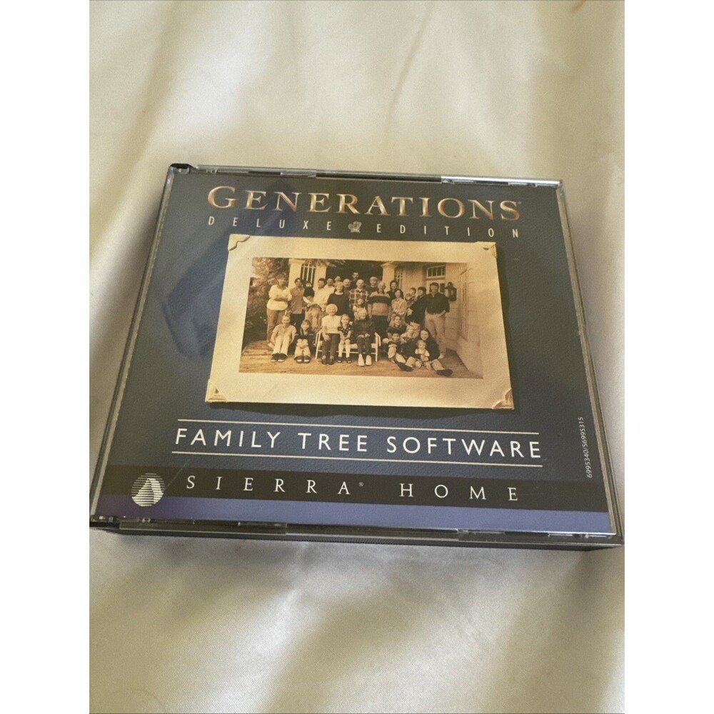 Generations Deluxe Edition Family Tree Software (1998) - 4 CDs for Windows NWOT
